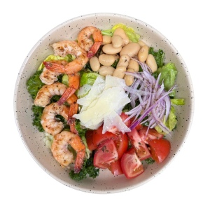 Креветочная салатная тарелка