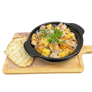 Картофель с тунцом и грибами