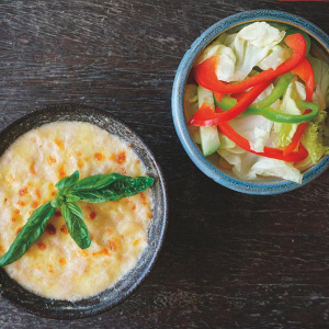 Макароны с морепродуктами и сыром