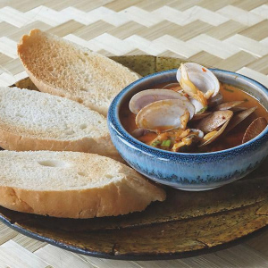 Креветки в красном карри